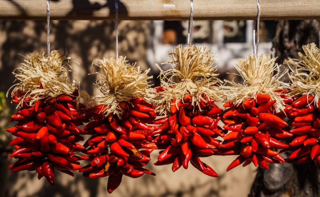Red Peppers in Santa Fe, New Mexico Red Peppers in Santa Fe New Mexico from Tumbleweed Travel