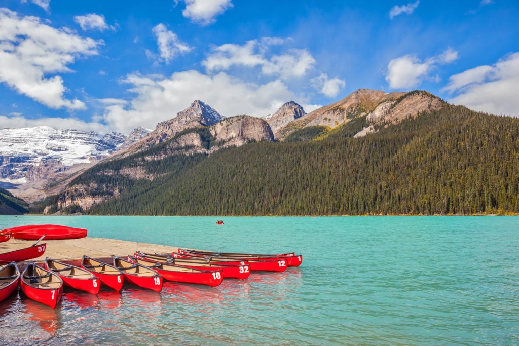 Lake Louise on a beautiful sunny day. Banff National Park, Rocky Mountains, Canada Lake Louise on a beautiful sunny day. Banff National Park Rocky Mountains Canada from Tumbleweed Travel