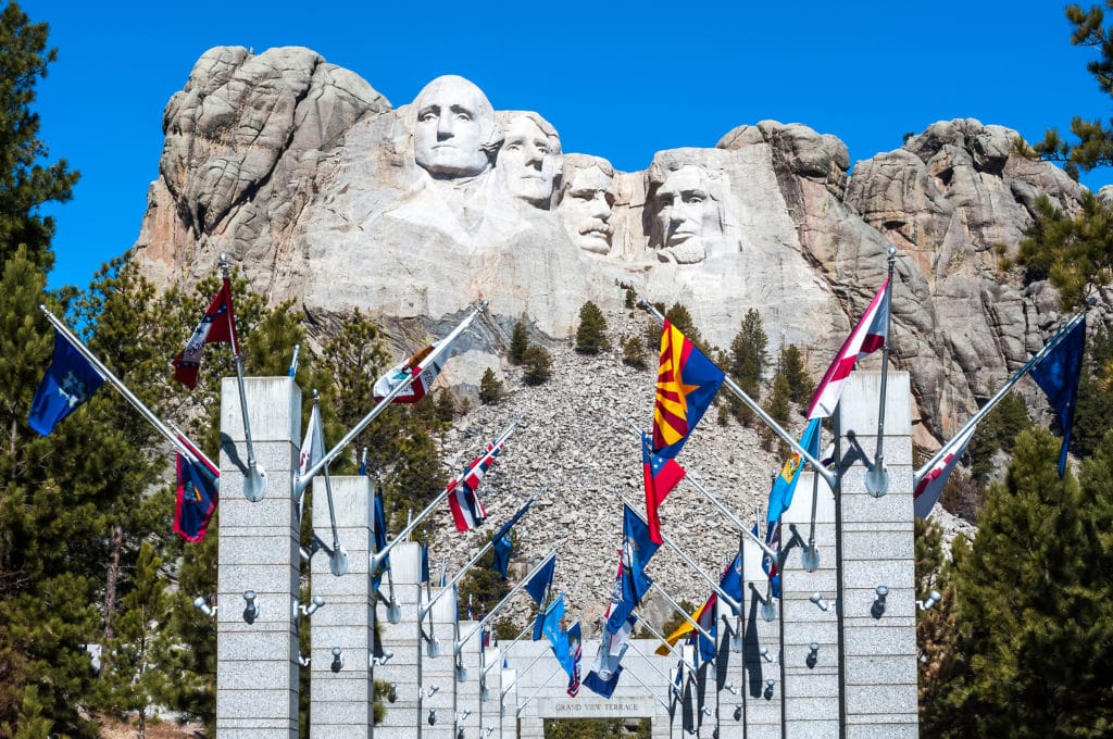 Mount Rushmore National Monument in South Dakota. Summer day with clear skies. Mount Rushmore National Monument in South Dakota. Summer day with clear skies. from Tumbleweed Travel