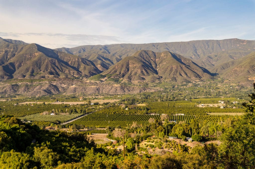 Panoramic view of Ojai Valley before 2017 wildfires. Panoramic view of Ojai Valley before 2017 wildfires. from Tumbleweed Travel