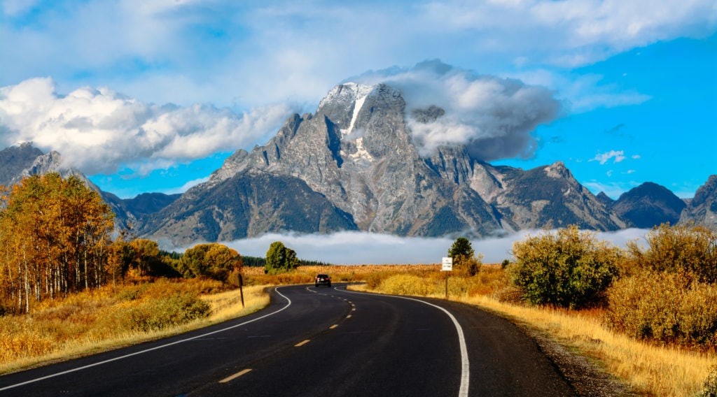 Road leading up to Tetons Grand Teton National Park Road leading up to Tetons Grand Teton National Park 1 from Tumbleweed Travel