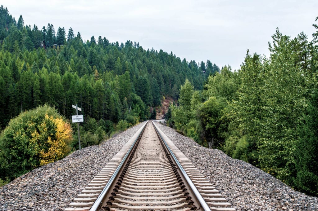 Train tracks in Whitefish Montana. from Tumbleweed Travel