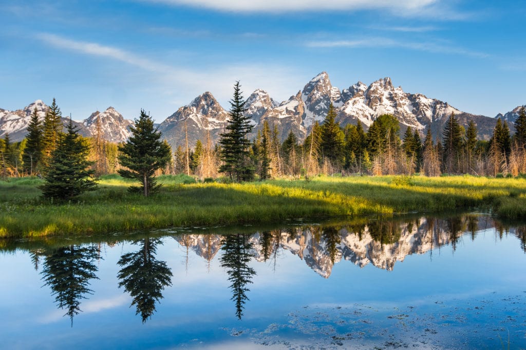 View of the Grand Tetons over the Snake River Wyoming from Tumbleweed Travel