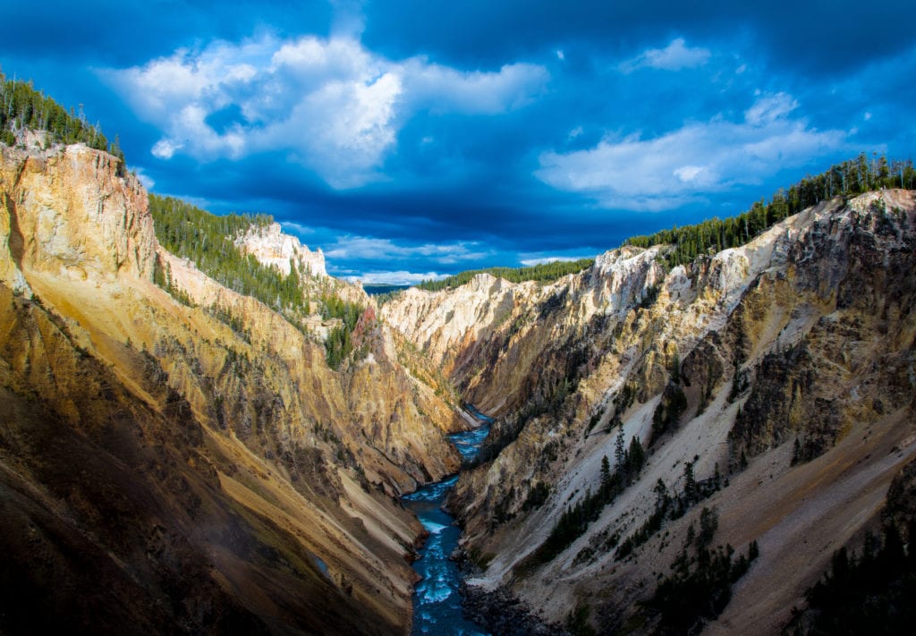 Yellowstone Canyon looking downriver of Lower Yellowstone Falls. from Tumbleweed Travel