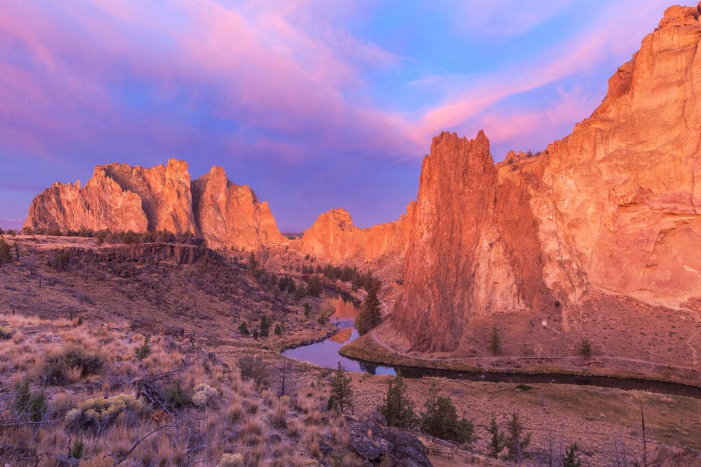 Smith Rock at Sunset Bend Oregon from Tumbleweed Travel