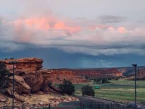 Expert Advice: Capitol Reef National Park and Torrey Deck view from the Lodge at Cougar Ridge property in Torrey UT from Tumbleweed Travel