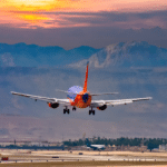 Flight landing into Las Vegas