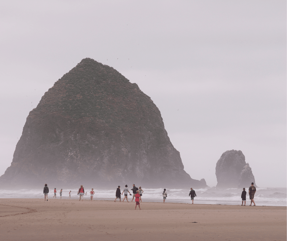 Haystack Rock Cannon Beach Oregon from Tumbleweed Travel