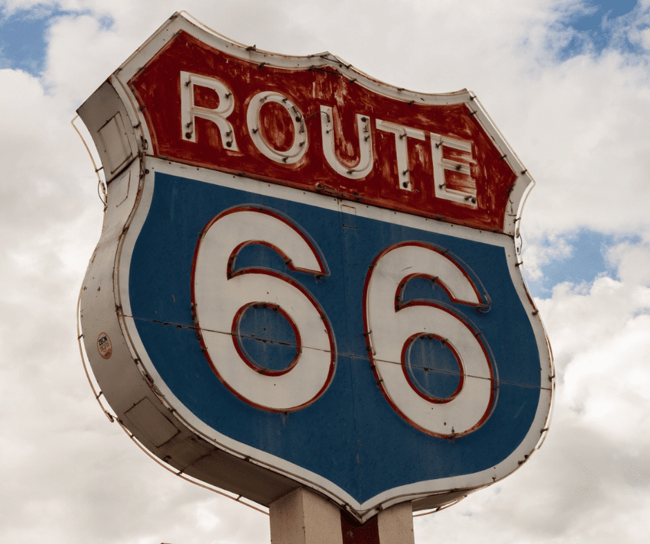 Route 66 Sign from Tumbleweed Travel