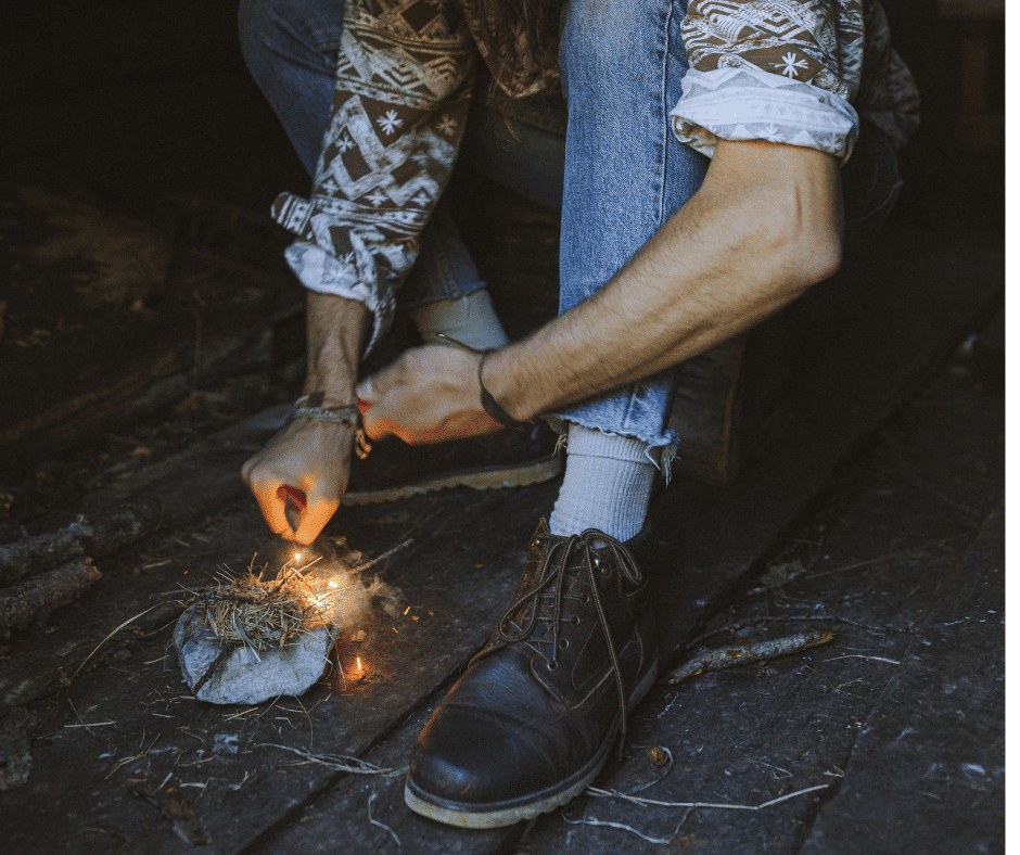 Starting a fire from Tumbleweed Travel