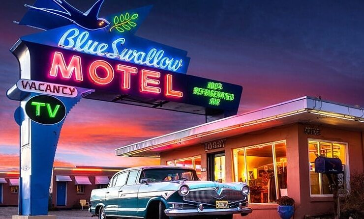 Best Stops along Route 66 in New Mexico! Blue Swallow Hotel In New Mexico Route 66 from Tumbleweed Travel