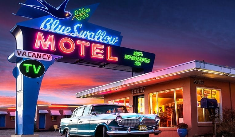 Blue Swallow Hotel In New Mexico Route 66 from Tumbleweed Travel
