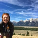 Brooke in Grand Teton National Park Brooke infront of the Grand Tetons from Tumbleweed Travel